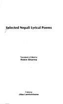 Cover of Selected Nepali lyrical poems