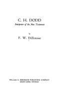 Cover of C. H. Dodd, interpreter of the New Testament