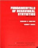 Cover of Fundamentals Of Behavioral Statistics