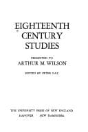 Cover of Eighteenth century studies