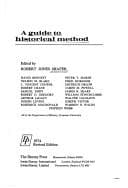 Cover of A guide to historical method