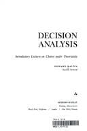 Cover of Decision analysis