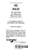Cover of Be rich