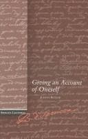 Cover of Giving an Account of Oneself