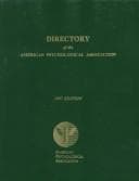 Cover of Directory of the American Psychological Association