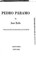 Cover of Pedro Páramo