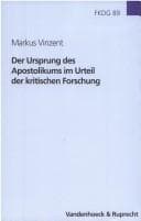 Cover of Der Ursprung des Apostolikums im Urteil der kritischen Forschung