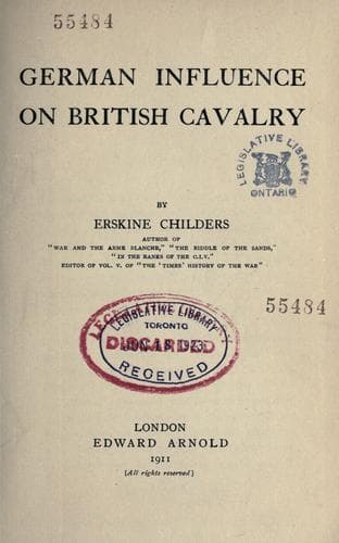 Cover of German influence on British cavalry