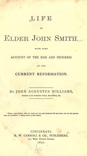 Cover of (none) Life of Elder John Smith