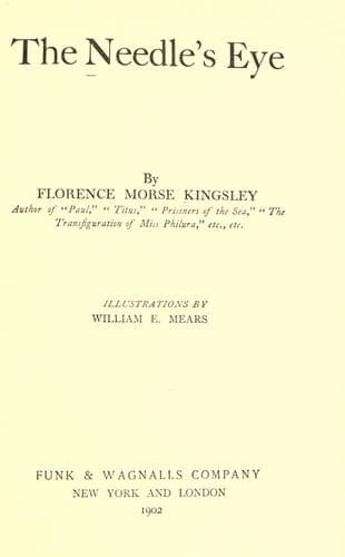 Cover of The needle's eye