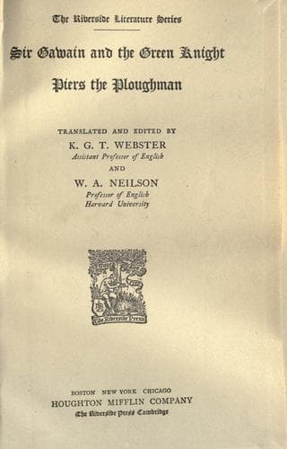 Cover of Sir Gawain and the Green knight