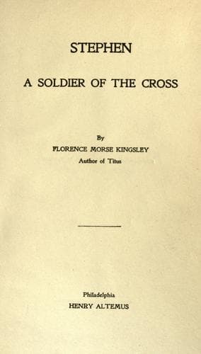 Cover of Stephen a Soldier of the Cross