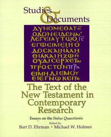 Cover of Text of the New Testament in Contemporary Research