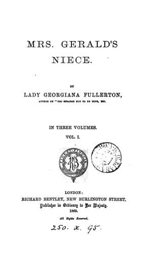 Cover of Mrs. Gerald's niece