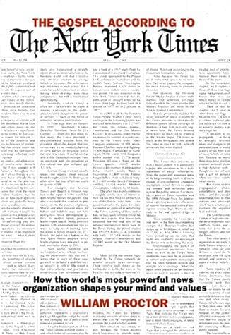 Cover of The gospel according to the New York times