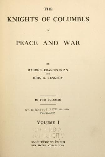 Cover of The Knights of Columbus in peace and war