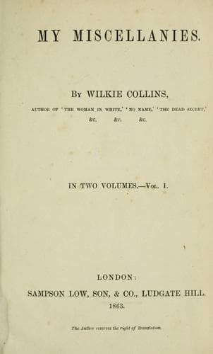 Cover of My miscellanies