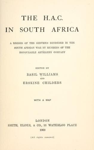 Cover of The H.A.C. in South Africa