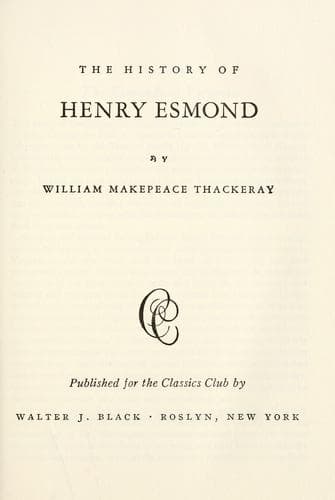 Cover of Henry Esmond