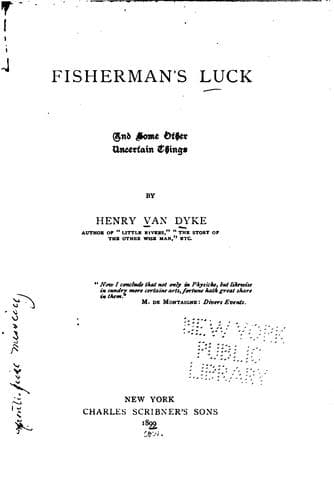 Cover of Fisherman's luck, and some other uncertain things;
