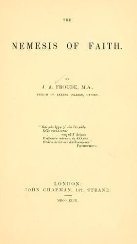 Cover of The nemesis of faith