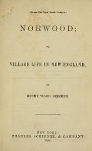 Cover of Norwood, or, Village life in New England