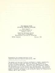 Cover of The changing system of airline industrial relations