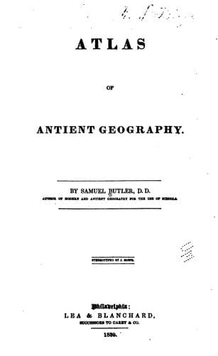 Cover of An Atlas of Antient Geography,