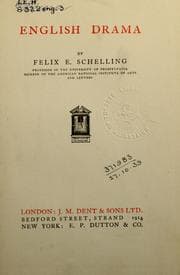Cover of English drama