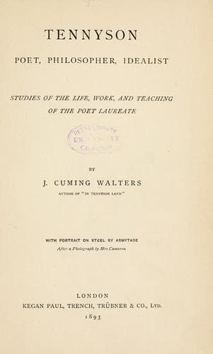 Cover of Tennyson [microform]
