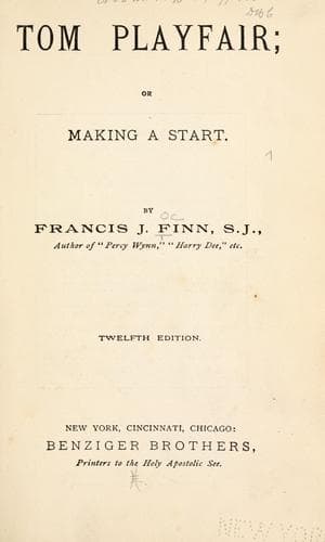 Cover of Tom Playfair, or making a start