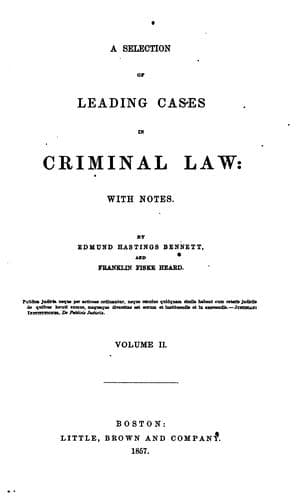 Cover of A Selection of Leading Cases in Criminal Law: With Notes