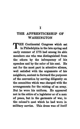 Cover of The apprenticeship of Washington