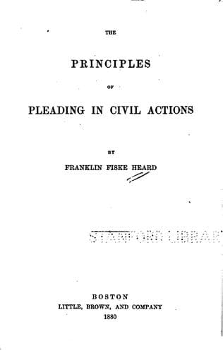 Cover of The Principles of Pleading in Civil Actions