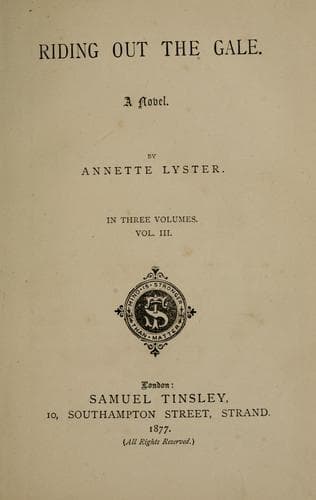 Cover of Riding out the gale