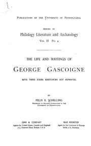 Cover of The life and writings of George Gascoigne