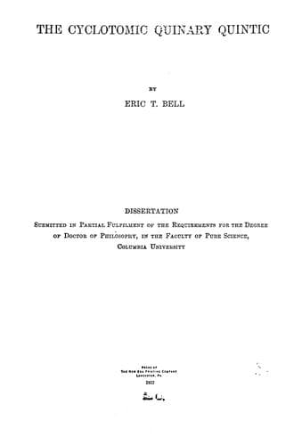 Cover of The cyclotomic quinary quintic