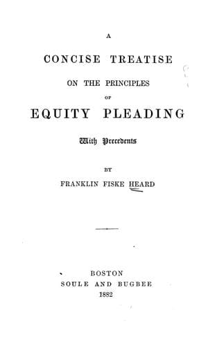 Cover of A concise treatise on the principles of equity pleading