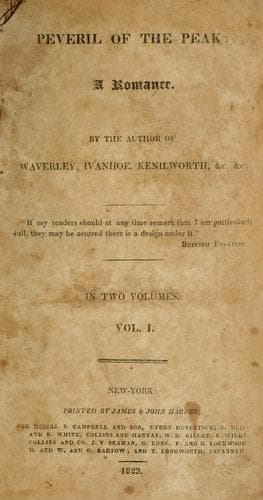 Cover of Peveril of the Peak Vol I