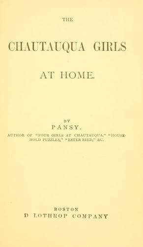 Cover of The Chautauqua girls at home