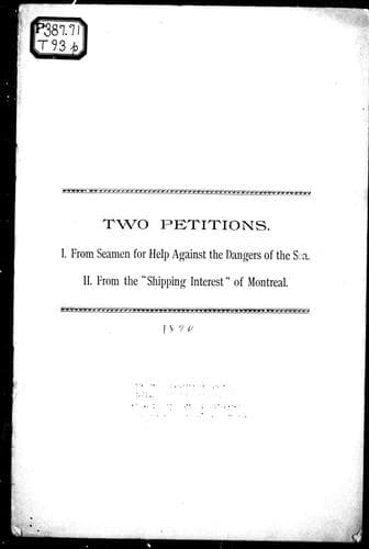 Cover of Two petitions