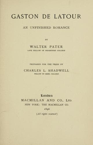 Cover of Gaston de Latour