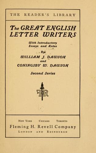 Cover of The great English letter writers