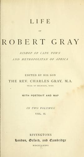 Cover of Life of Robert Gray