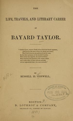 Cover of The life, travels, and literary career of Bayard Taylor ...