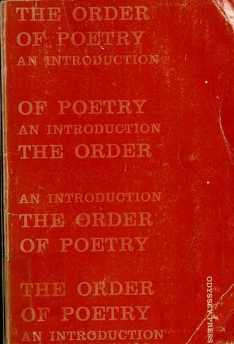 Cover of The order of poetry