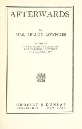 Cover of Afterwards