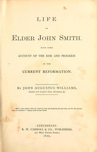 Cover of Life of Elder John Smith