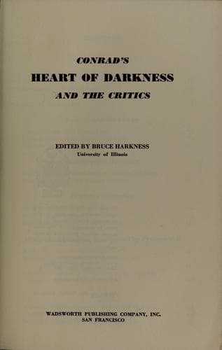 Cover of Heart of Darkness, and the Critics