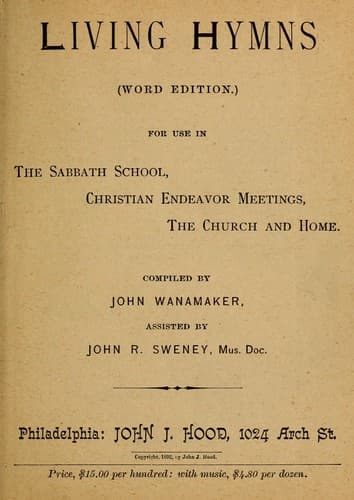 Cover of Living hymns